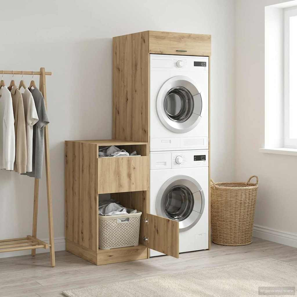 vidaXL Wäscheschrank-Set 2 Stk. Artisan-Eiche Holzwerkstoff