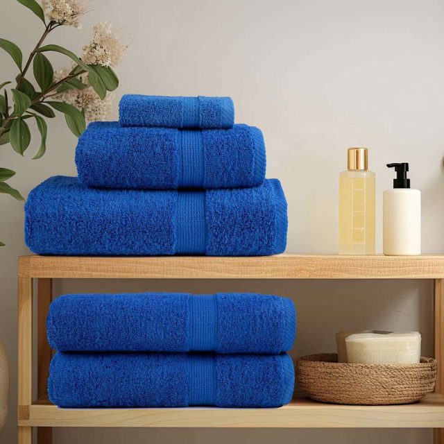 vidaXL Gästetuch SOLUND 4 Stk. Blau 15 x 21 cm 550 gsm
