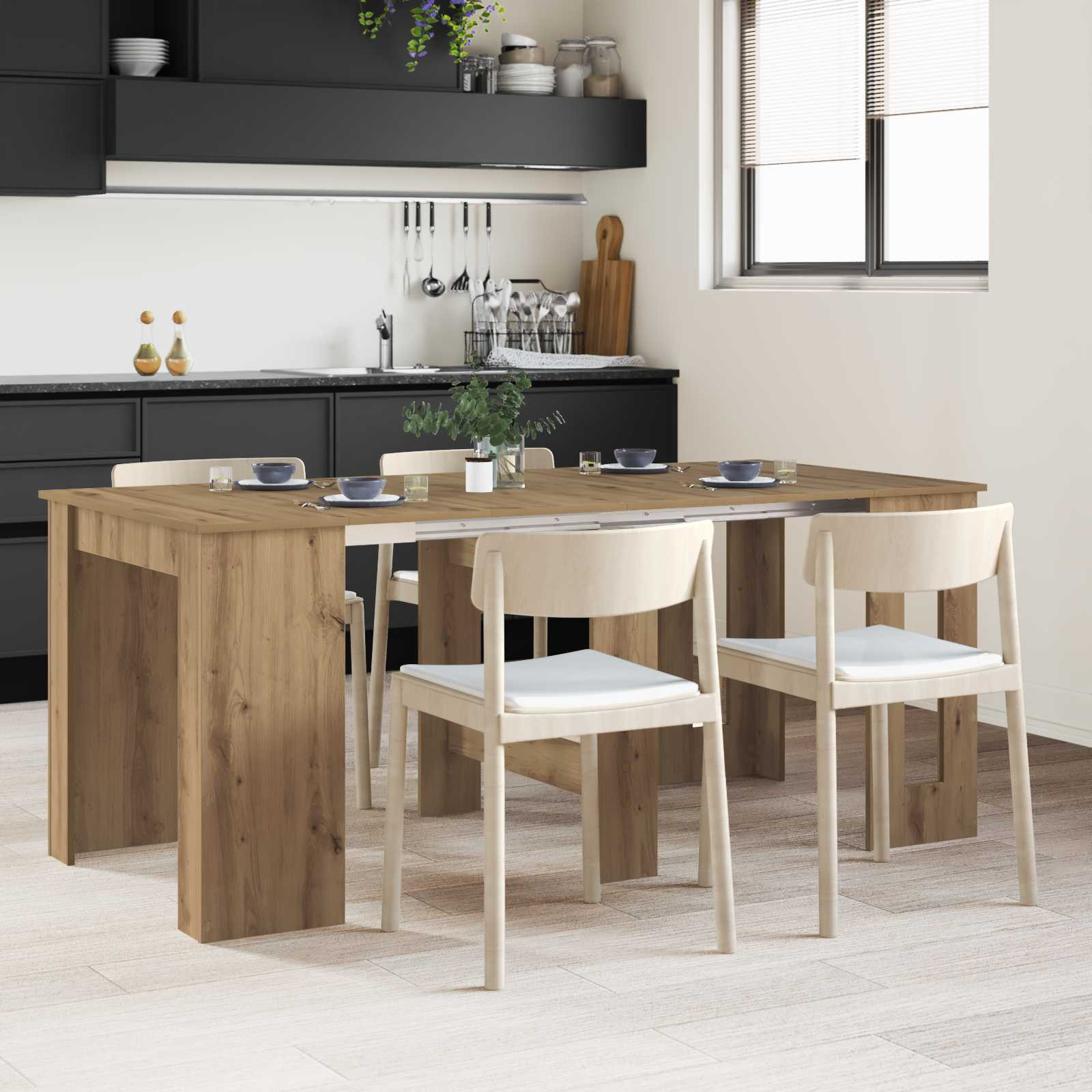 vidaXL Esstisch Artisan-Eiche 180 x 85 x 75 cm Holzwerkstoff