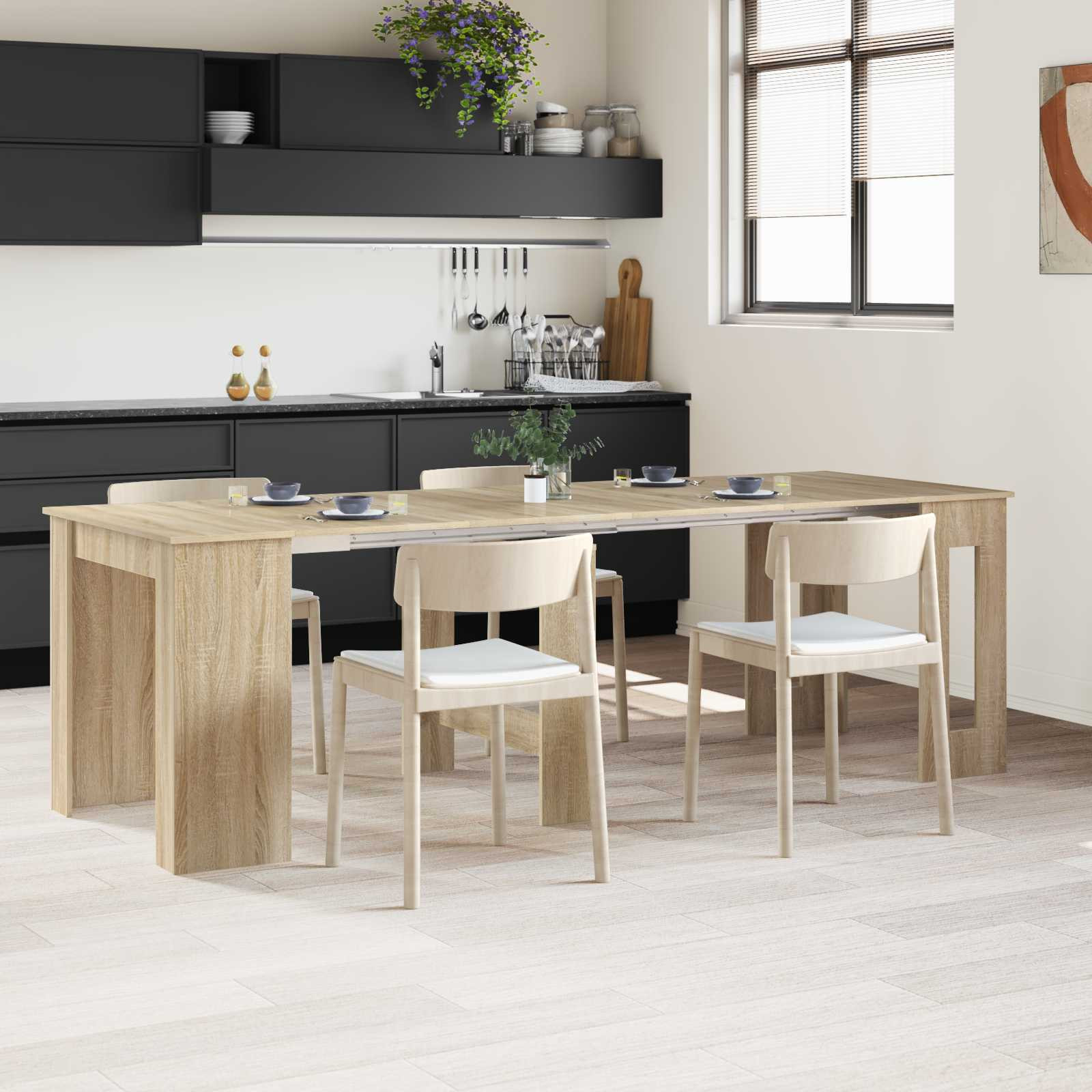vidaXL Esstisch 240 x 85 x 75 cm Holzwerkstoff Sonoma-Eiche