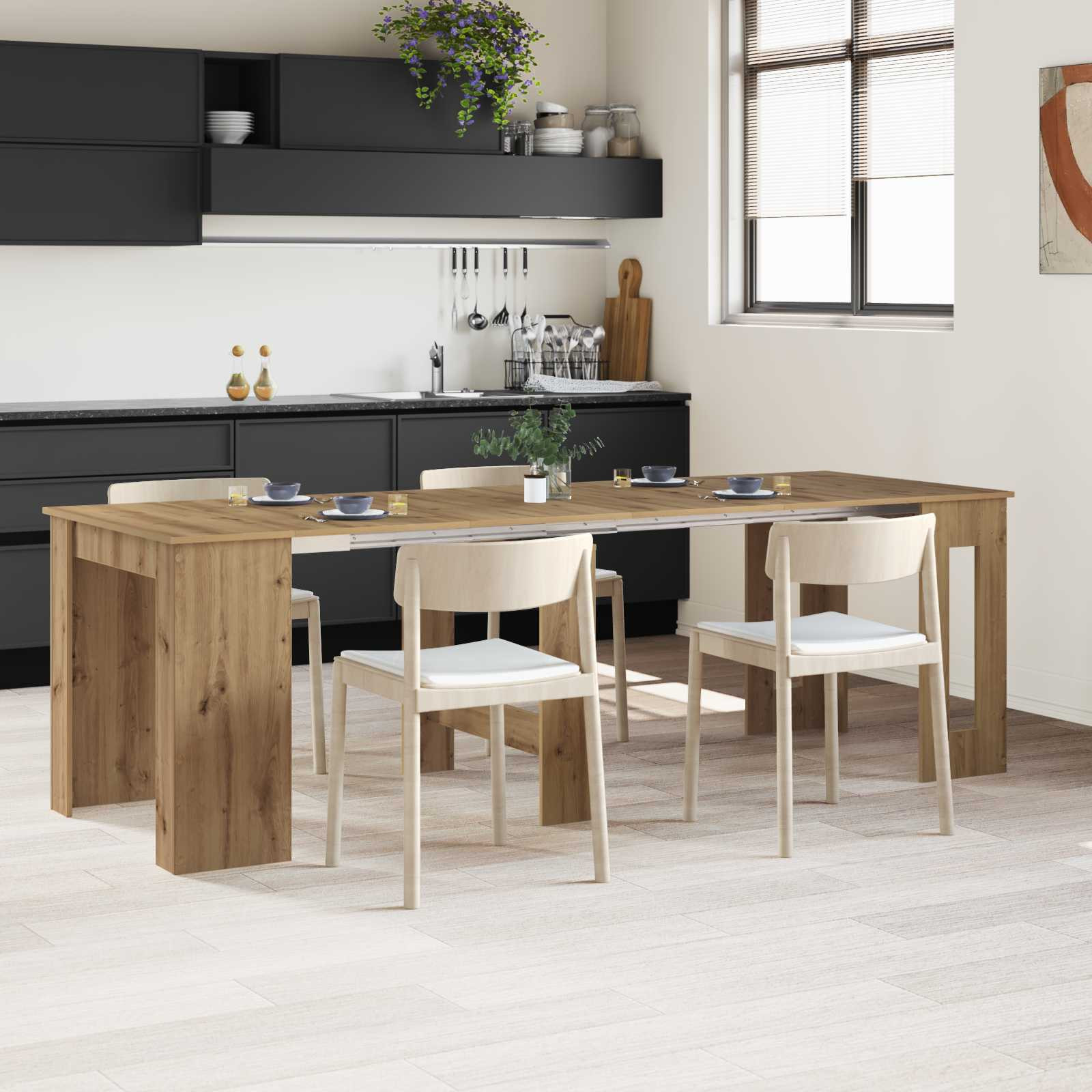 vidaXL Esstisch 240 x 85 x 75 cm Holzwerkstoff Artisan-Eiche