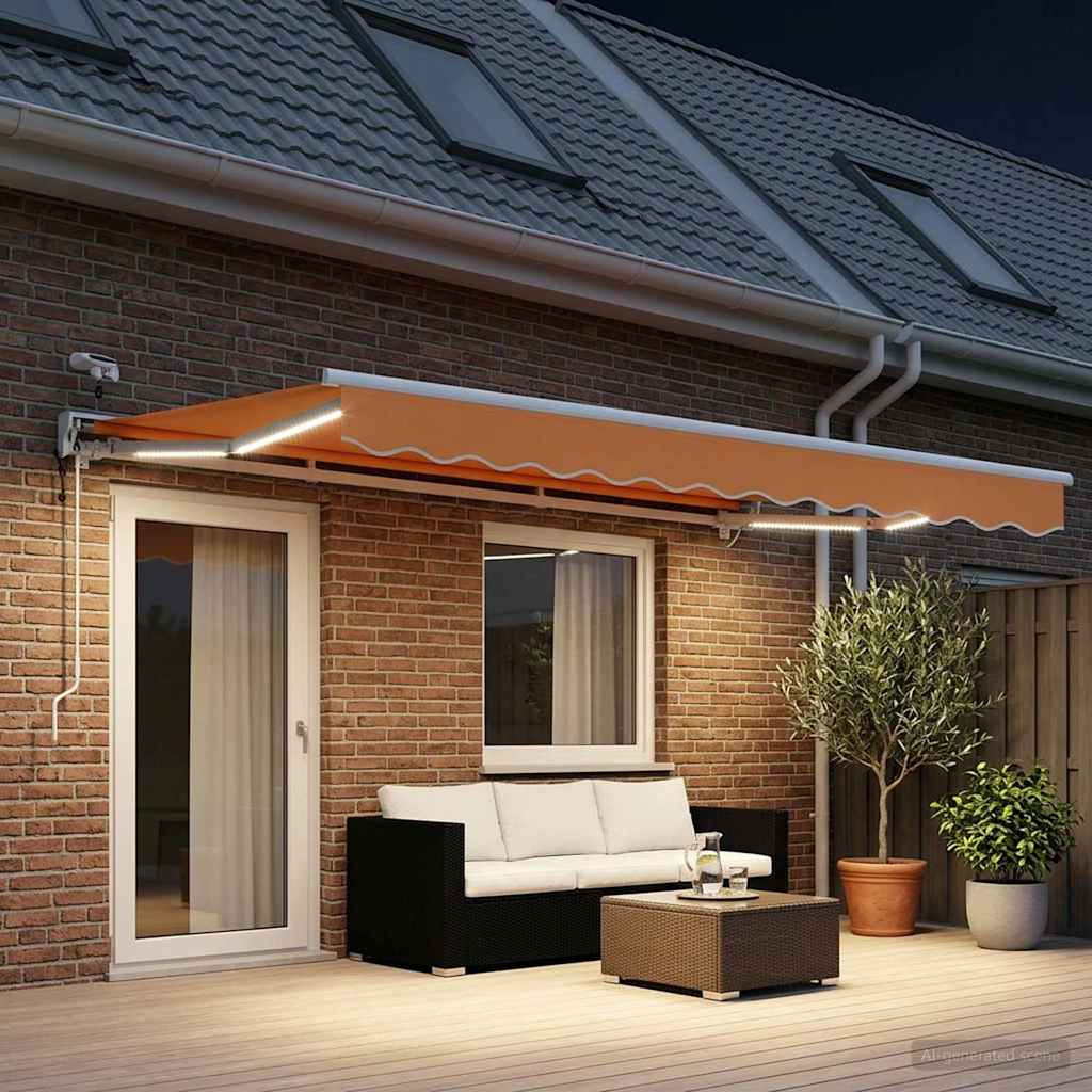 vidaXL Elektrische ausziehbare Markise Sand 4 x 2 m