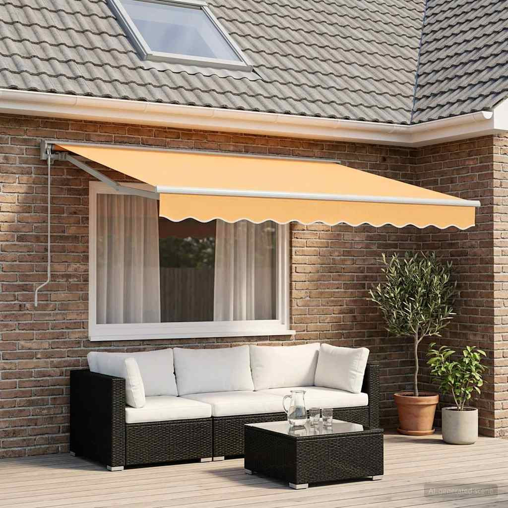 vidaXL Einziehbare Markise Sand 2,5 x 2 m Polyester und Aluminium
