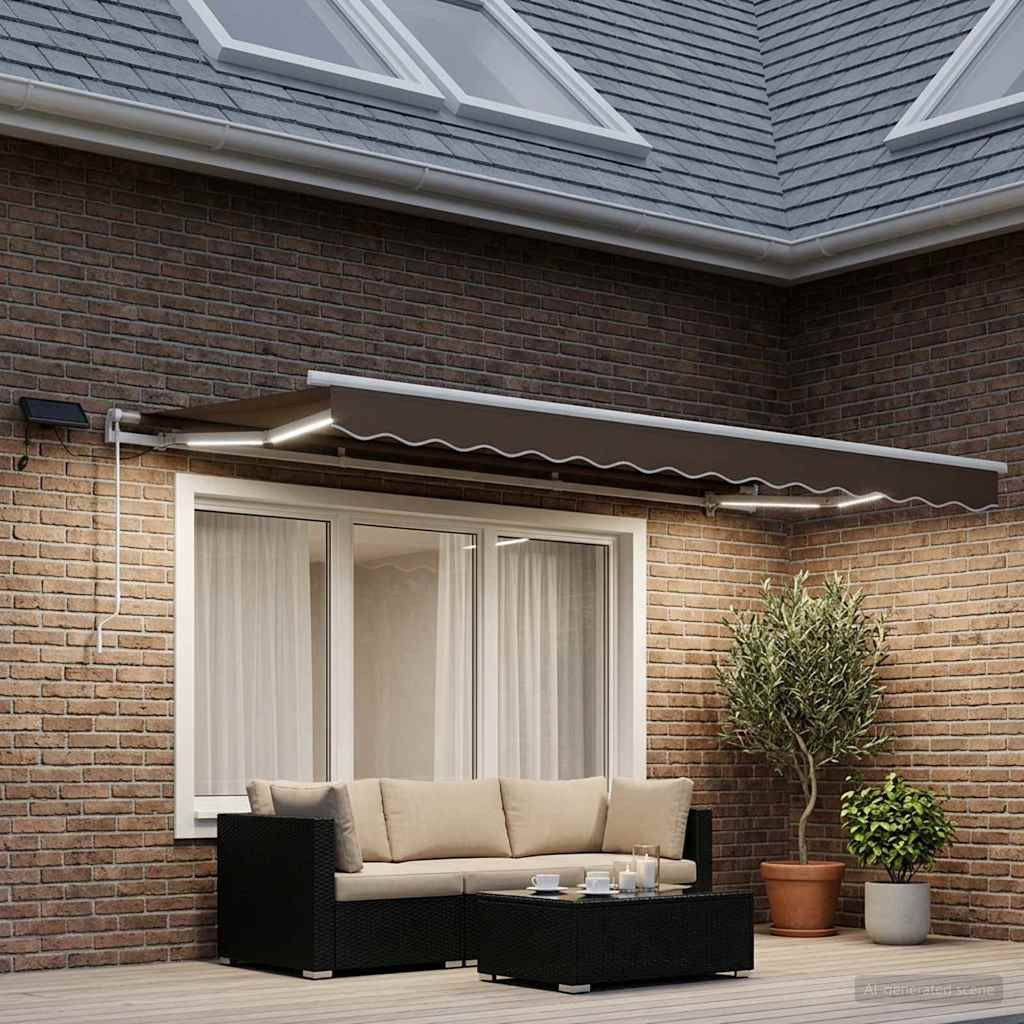 vidaXL Ausziehbare Markise Taupe 300 x 250 cm Stoff und Aluminium