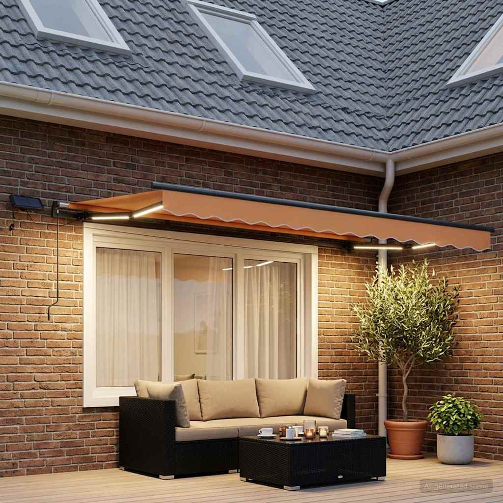 vidaXL Ausziehbare Markise Sand 300 x 250 cm Stoff und Aluminium