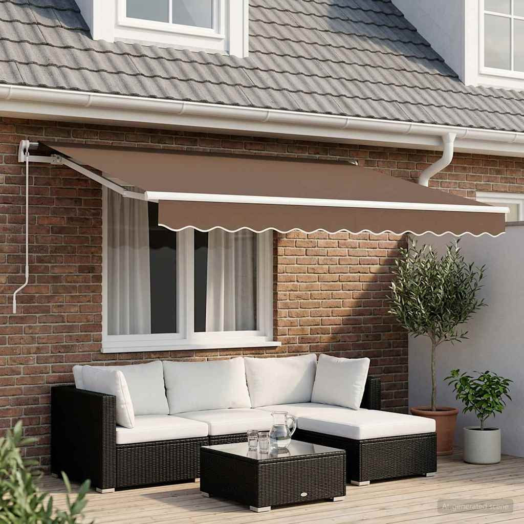 vidaXL Einziehbare Markise Taupe 2,5 x 2 m Stoff
