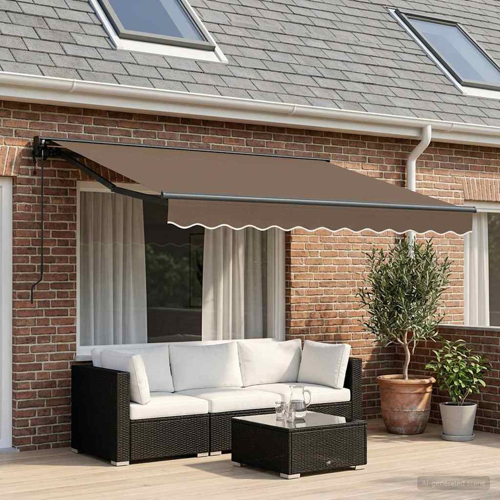 vidaXL Elektrische ausziehbare Markise Taupe 3 x 2 m