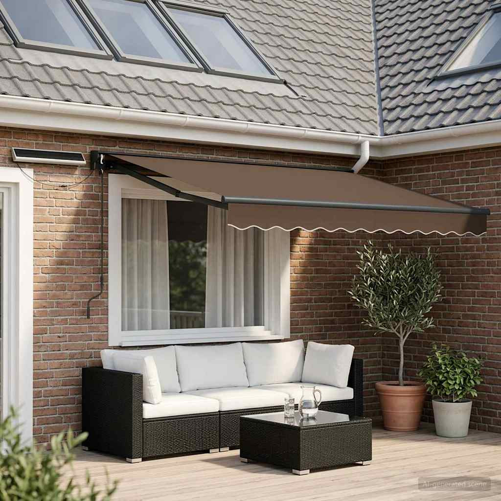 vidaXL Elektrische ausziehbare Markise Taupe 3 x 2,5 m