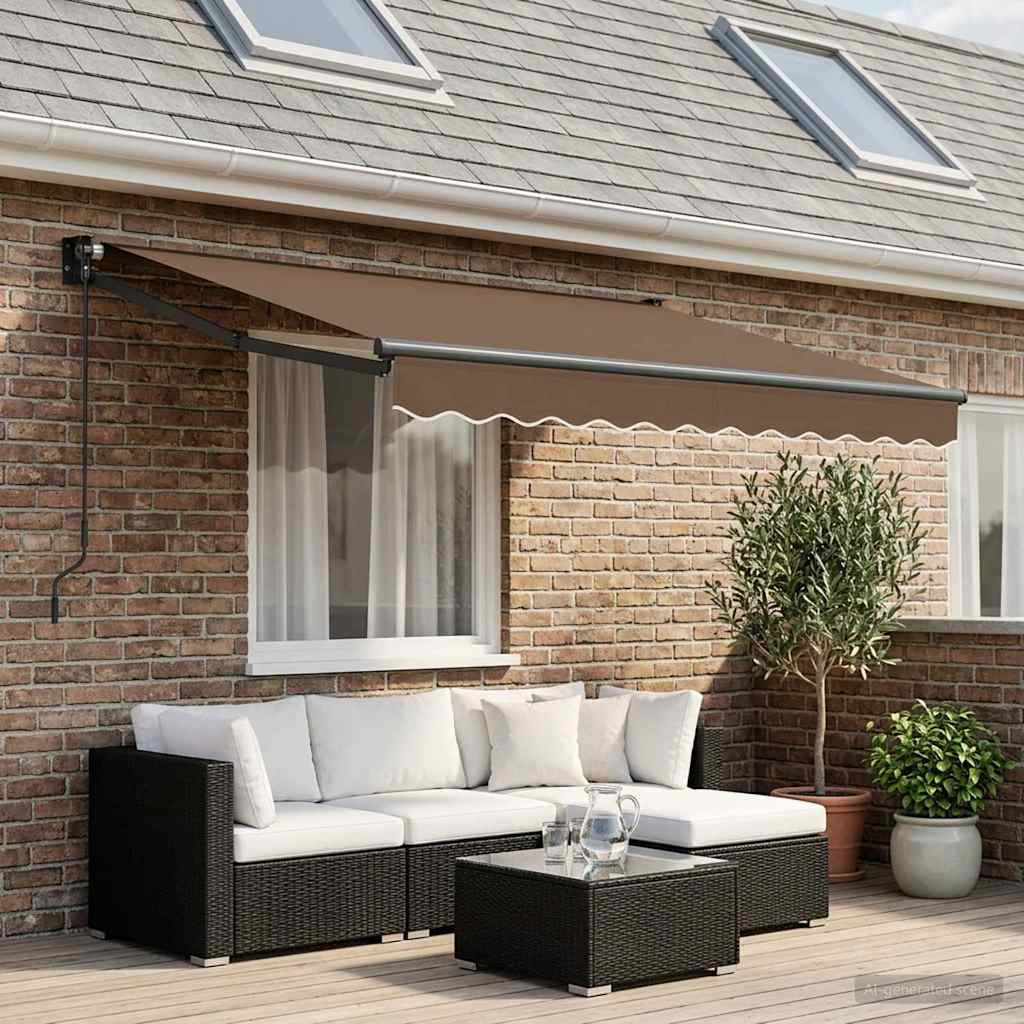 vidaXL Ausziehbare Markise Taupe 3,5 x 2 m