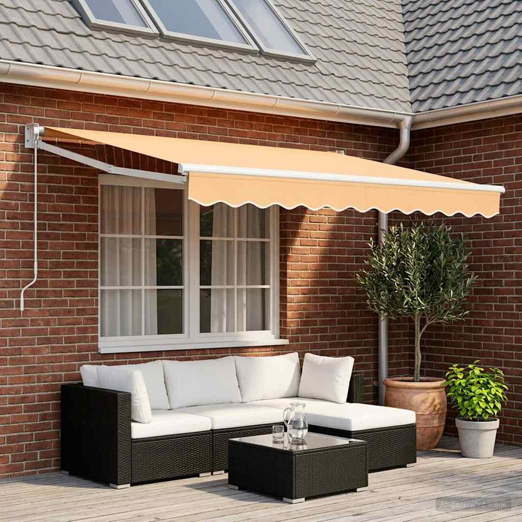 vidaXL Ausziehbare Markise Sand 3,5 x 2,5 m