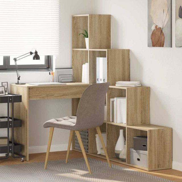 vidaXL Eck-Schreibtisch Sonoma-Eiche 101,5 x 149,5 x 149,5 cm