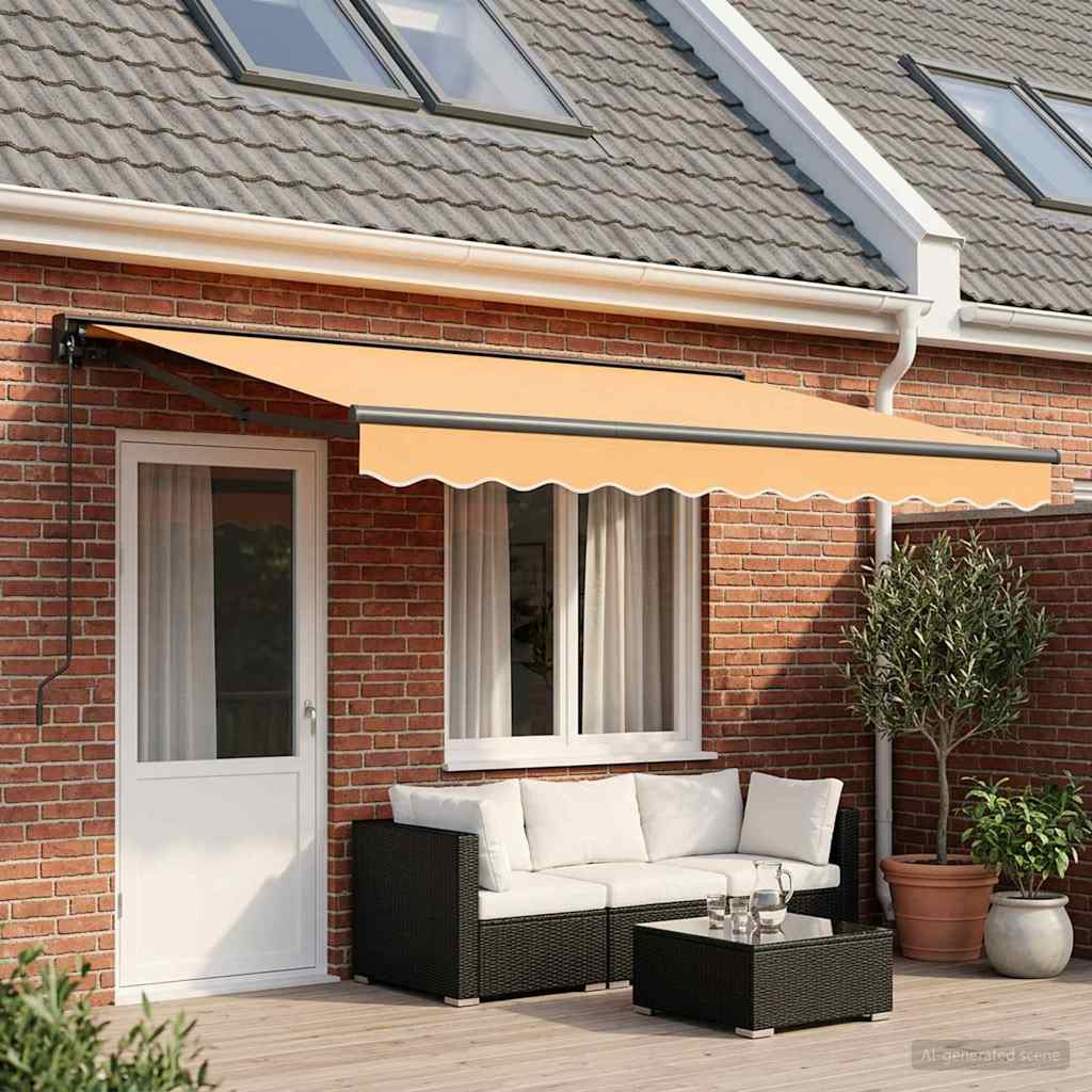 vidaXL Manuell einziehbare Markise Sand 5 x 3,5 m