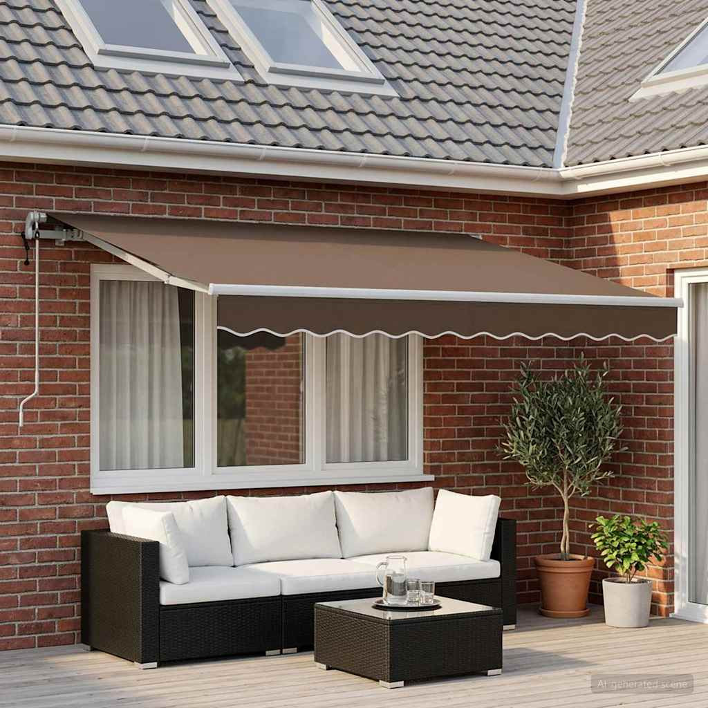 vidaXL Einziehbare Markise Taupe 3,5 x 2 m Stoff