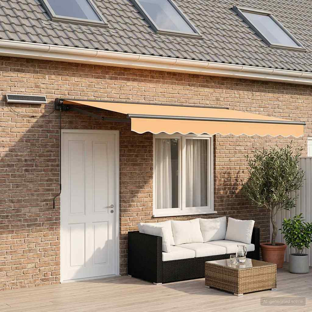 vidaXL Elektrische ausziehbare Markise Sand 5 x 3,5 m
