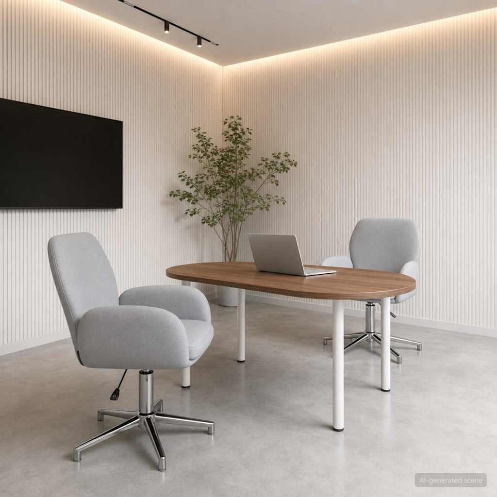 vidaXL Drehstühle 2 Stk. 54 x 58 x 90 cm Hellgrau Stoff