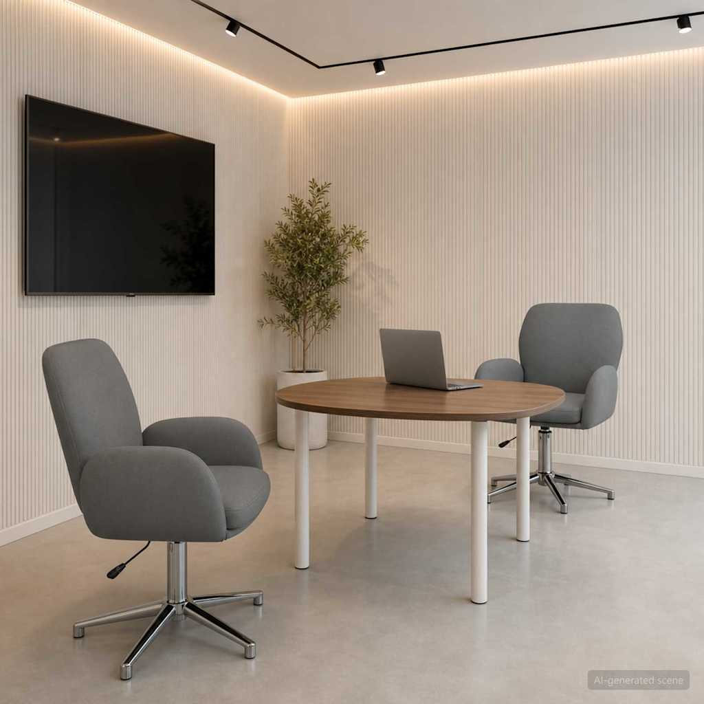 vidaXL Drehstühle 2 Stk. 54 x 58 x 90 cm Dunkelgrau Stoff