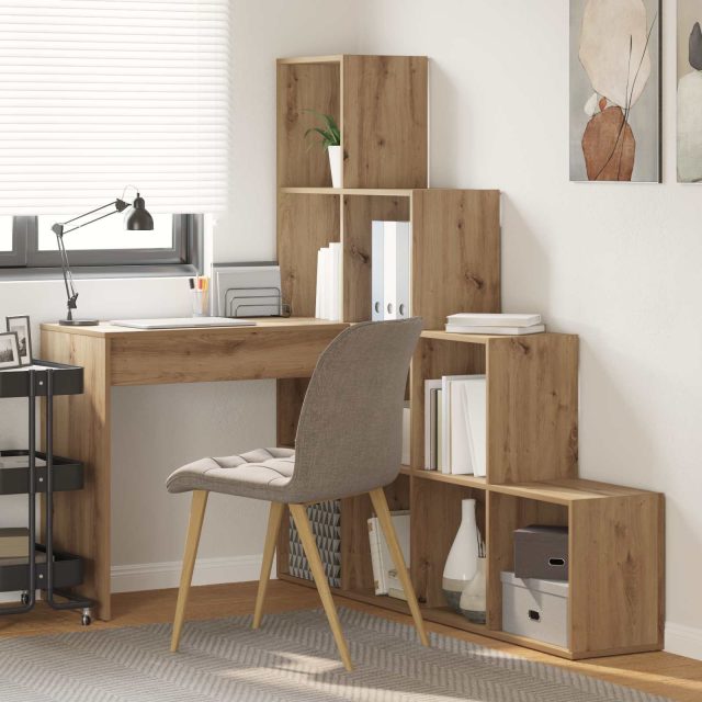 vidaXL Eck-Schreibtisch Artisan-Eiche Holzwerkstoff