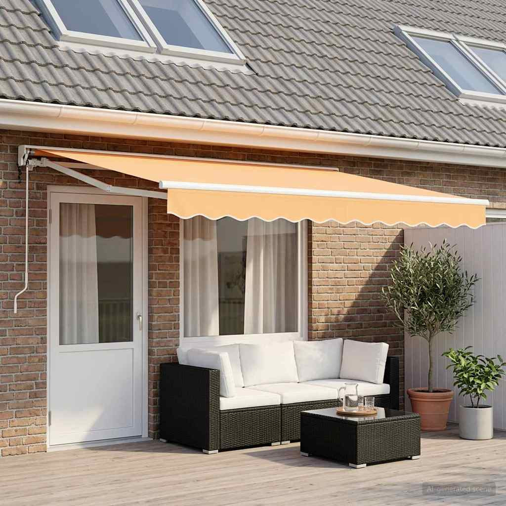 vidaXL Elektrische ausziehbare Markise Sand 4,5 × 3 m
