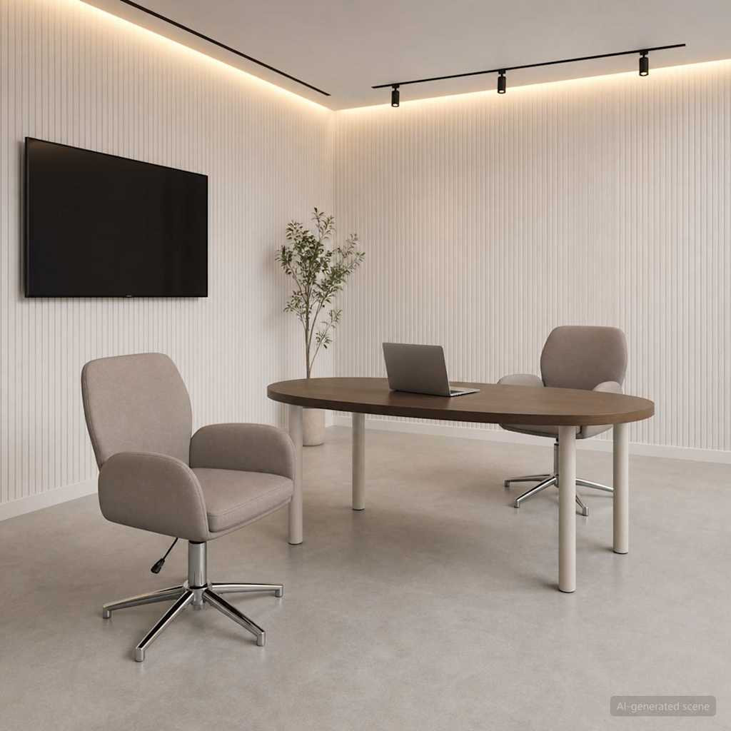 vidaXL Drehstühle 2 Stk. 54 x 58 x 90 cm Taupe Stoff