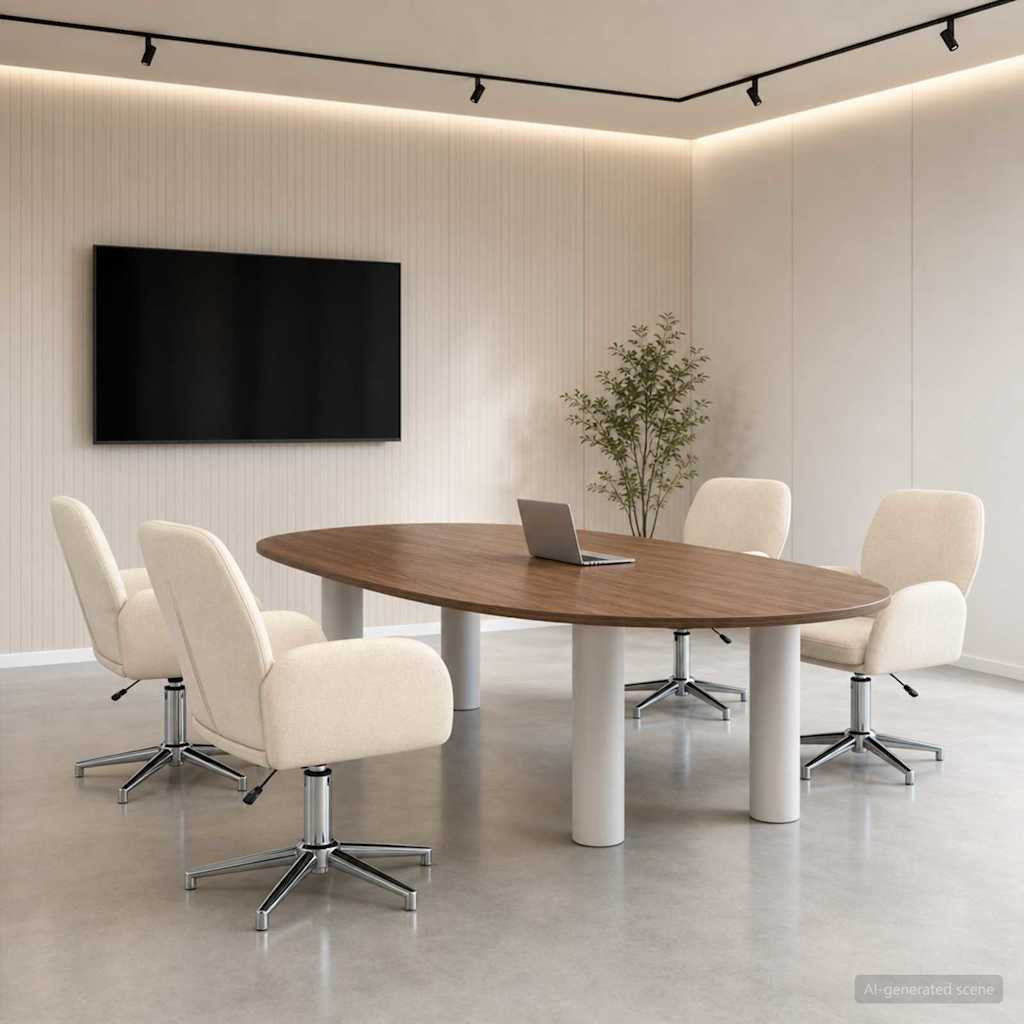 vidaXL Drehstühle 4 Stk. 54 x 58 x 90 cm Creme Stoff