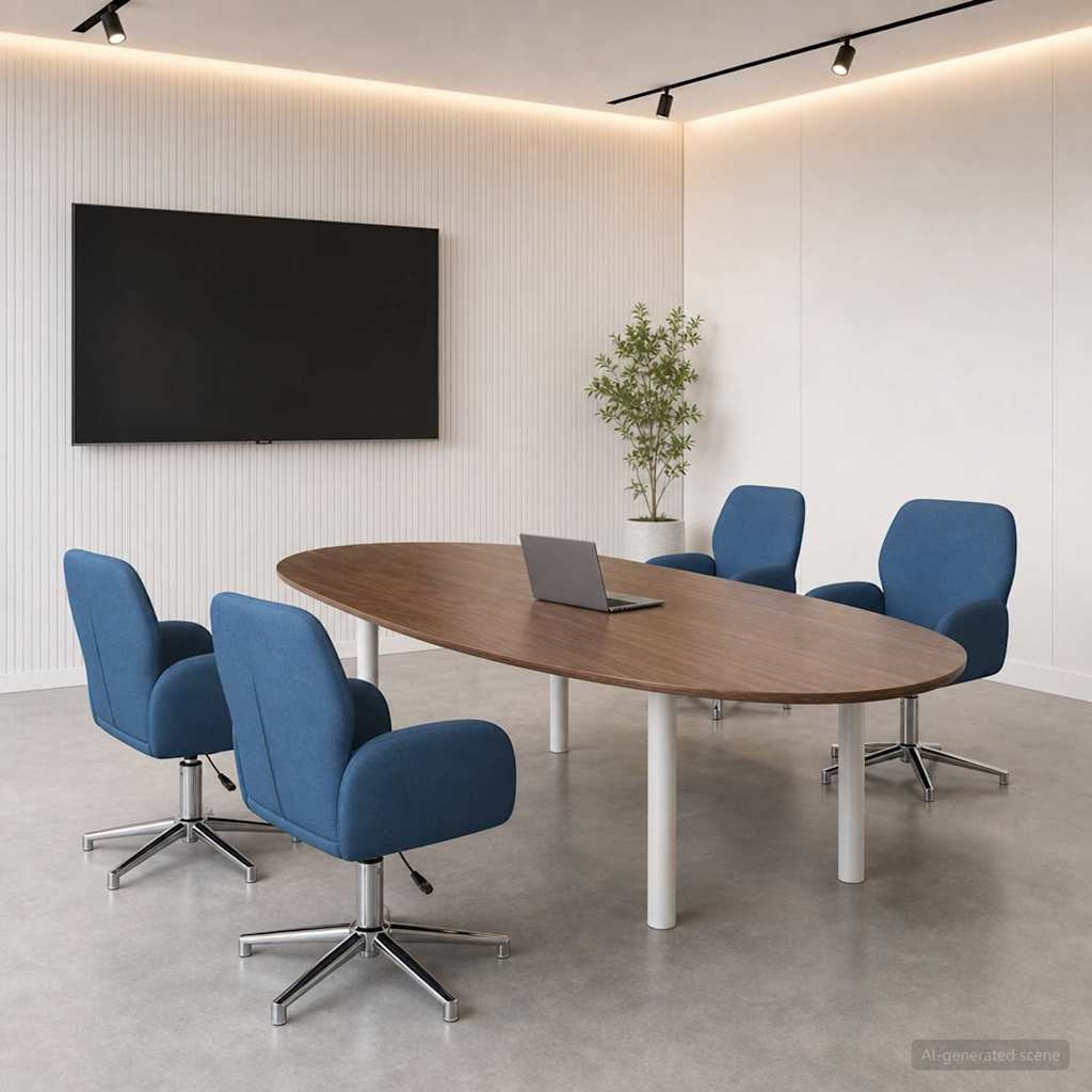 vidaXL Drehstühle 4 Stk. 54 x 58 x 90 cm Blau Stoff