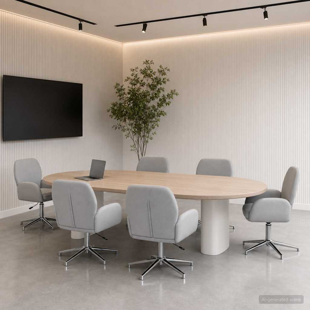 vidaXL Drehstühle 6 Stk. 54 x 58 x 90 cm Hellgrau Stoff