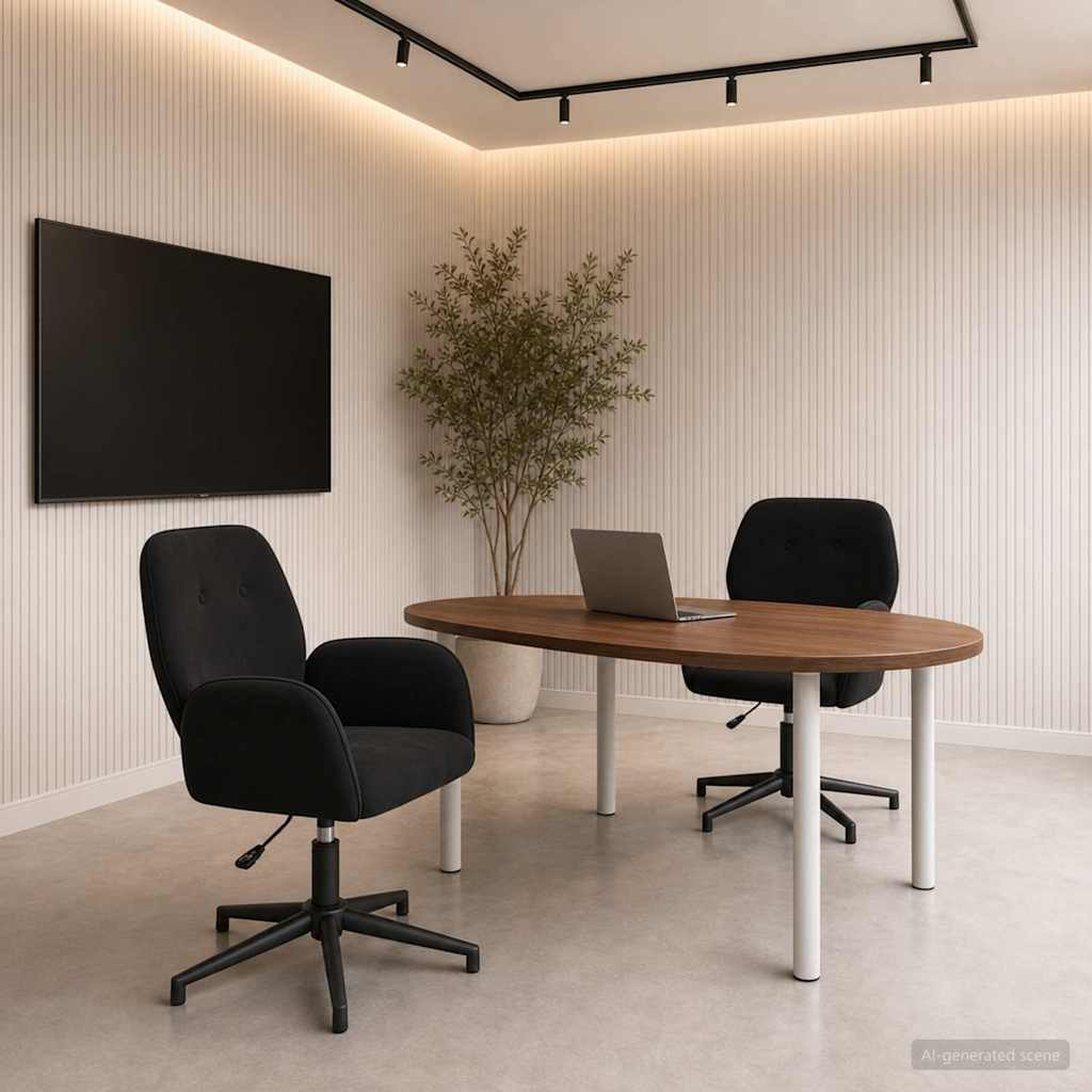 vidaXL Drehstühle 2 Stk. 54 x 55 x 90 cm Schwarz Samt