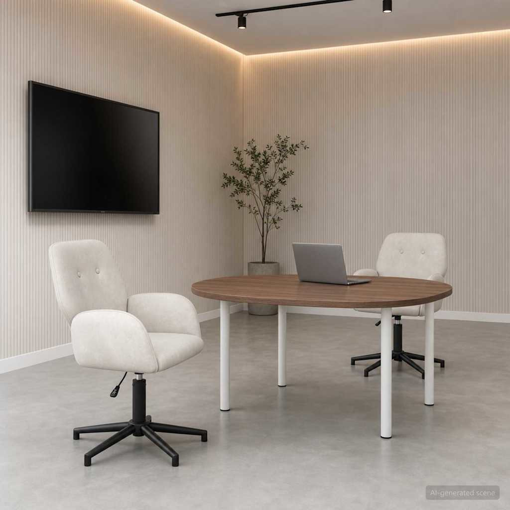 vidaXL Drehstühle 2 Stk. 54 x 55 x 90 cm Creme Samt