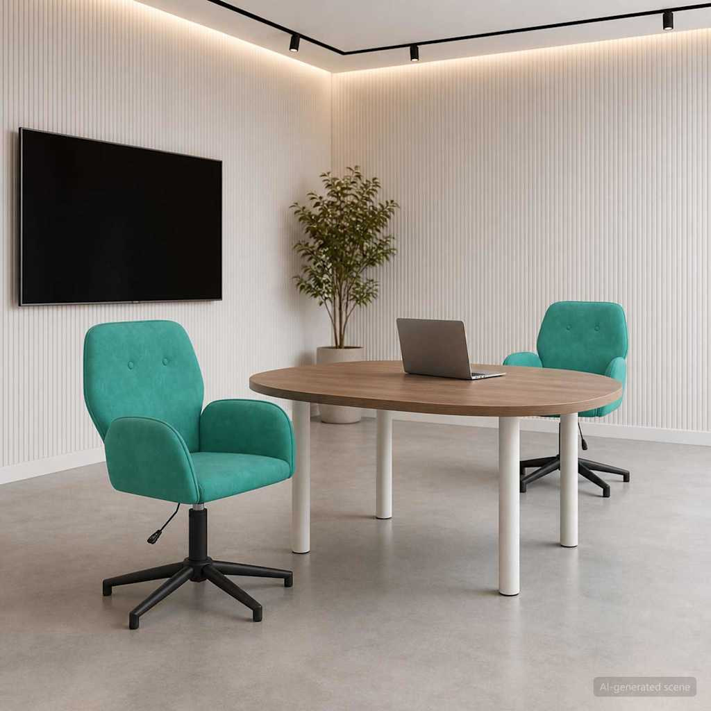 vidaXL Drehstühle 2 Stk. 54 x 55 x 90 cm Türkis Samt
