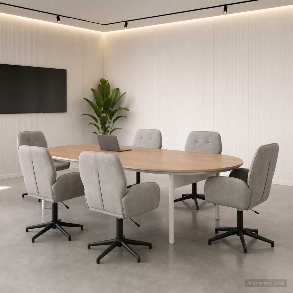 vidaXL Drehstühle 6 Stk. 54 x 55 x 90 cm Hellgrau Samt