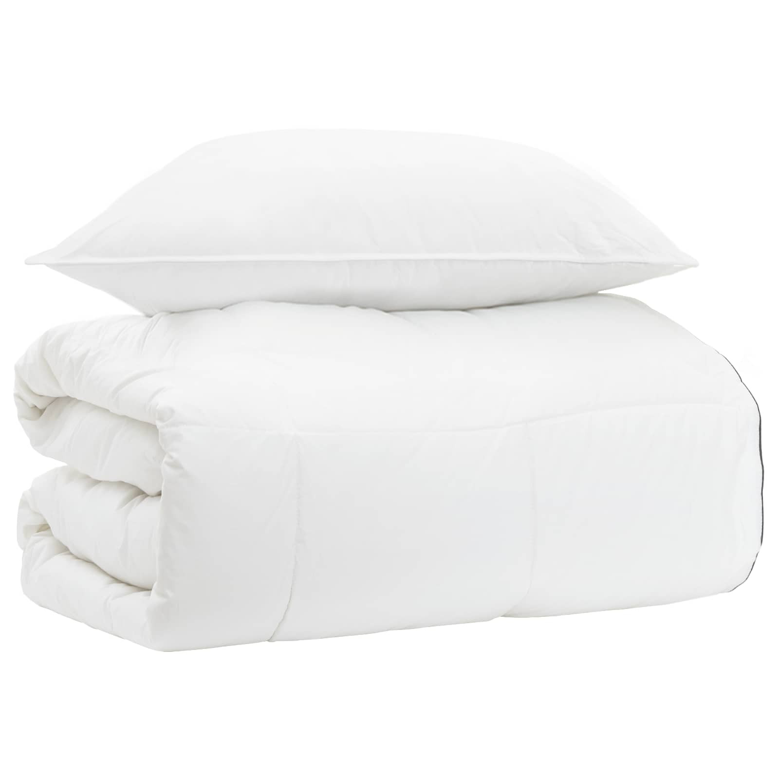 vidaXL Bettwäsche-Set Weiß 140 x 200 cm Baumwolle, Bambus, Polyester