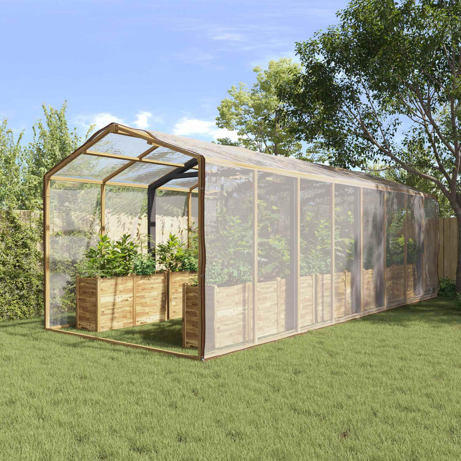 vidaXL Pflanzenabdeckung Transparent 6 x 10 m PE