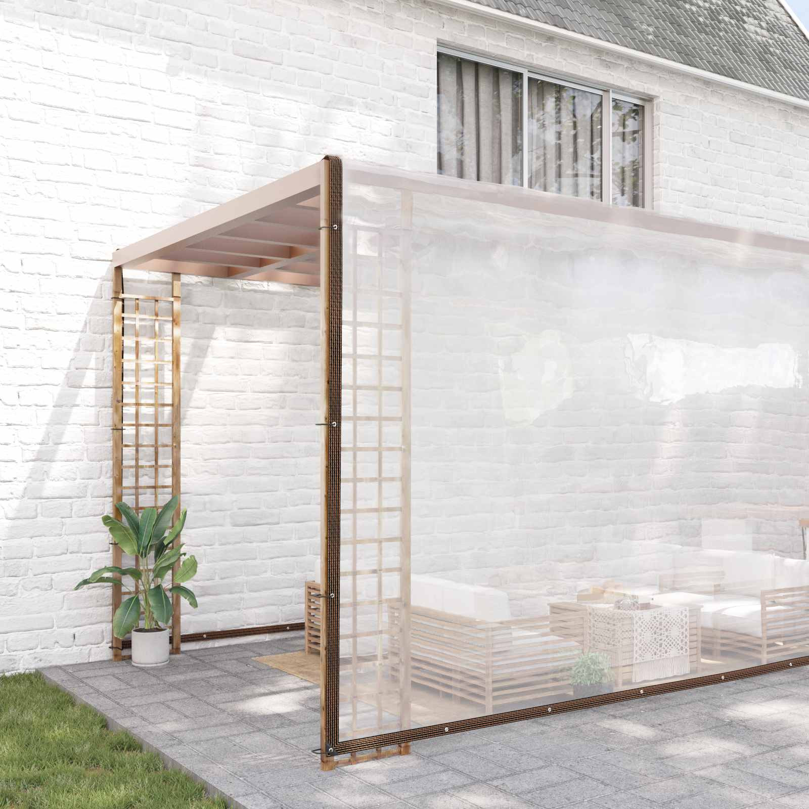 vidaXL Pflanzenabdeckung Transparent 8 x 12 m PE