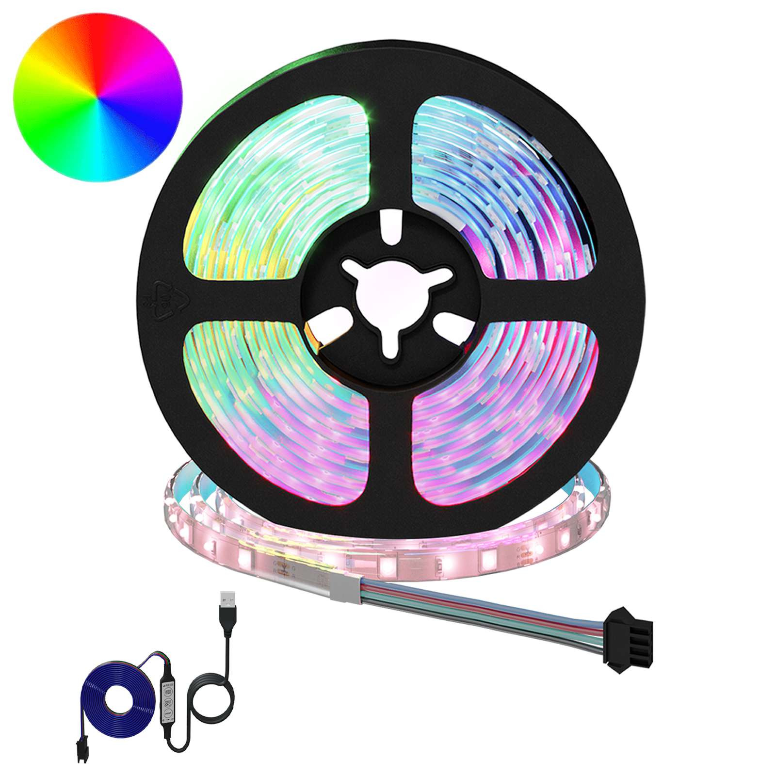 vidaXL LED Streifen 2 pcs Schwarz und Transparent 3000 mm
