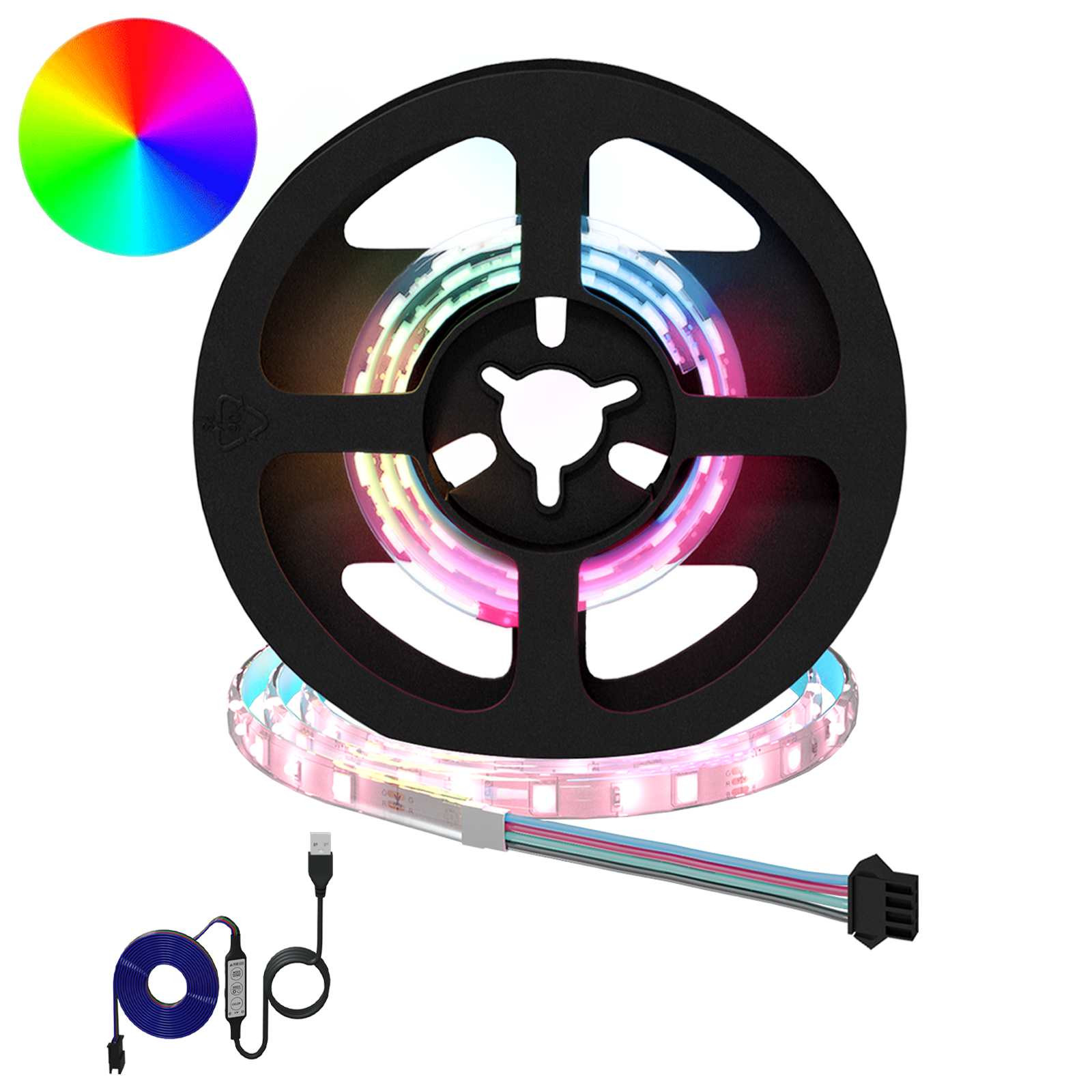 vidaXL LED Streifen 2 pcs Schwarz und Transparent 350 mm