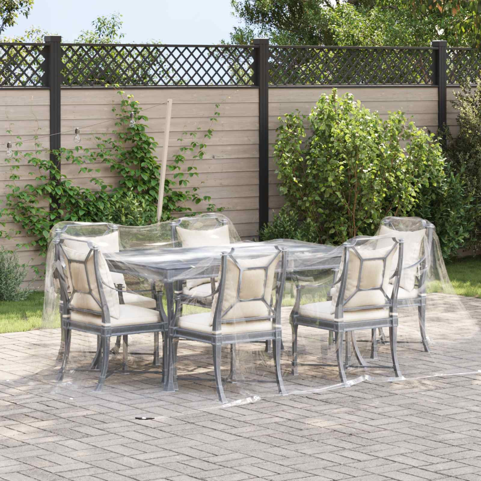 vidaXL Pflanzenabdeckung Transparent 3 x 3 m PVC