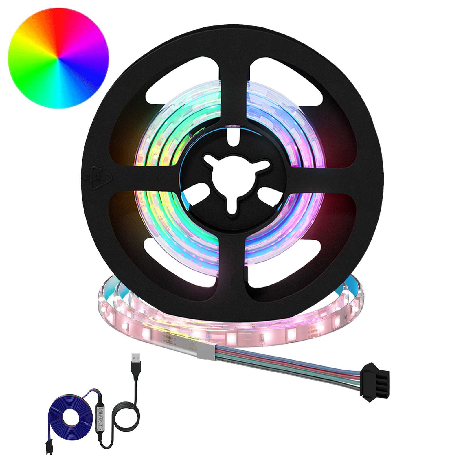 vidaXL LED Streifen 2 pcs Schwarz und Transparent 550 mm