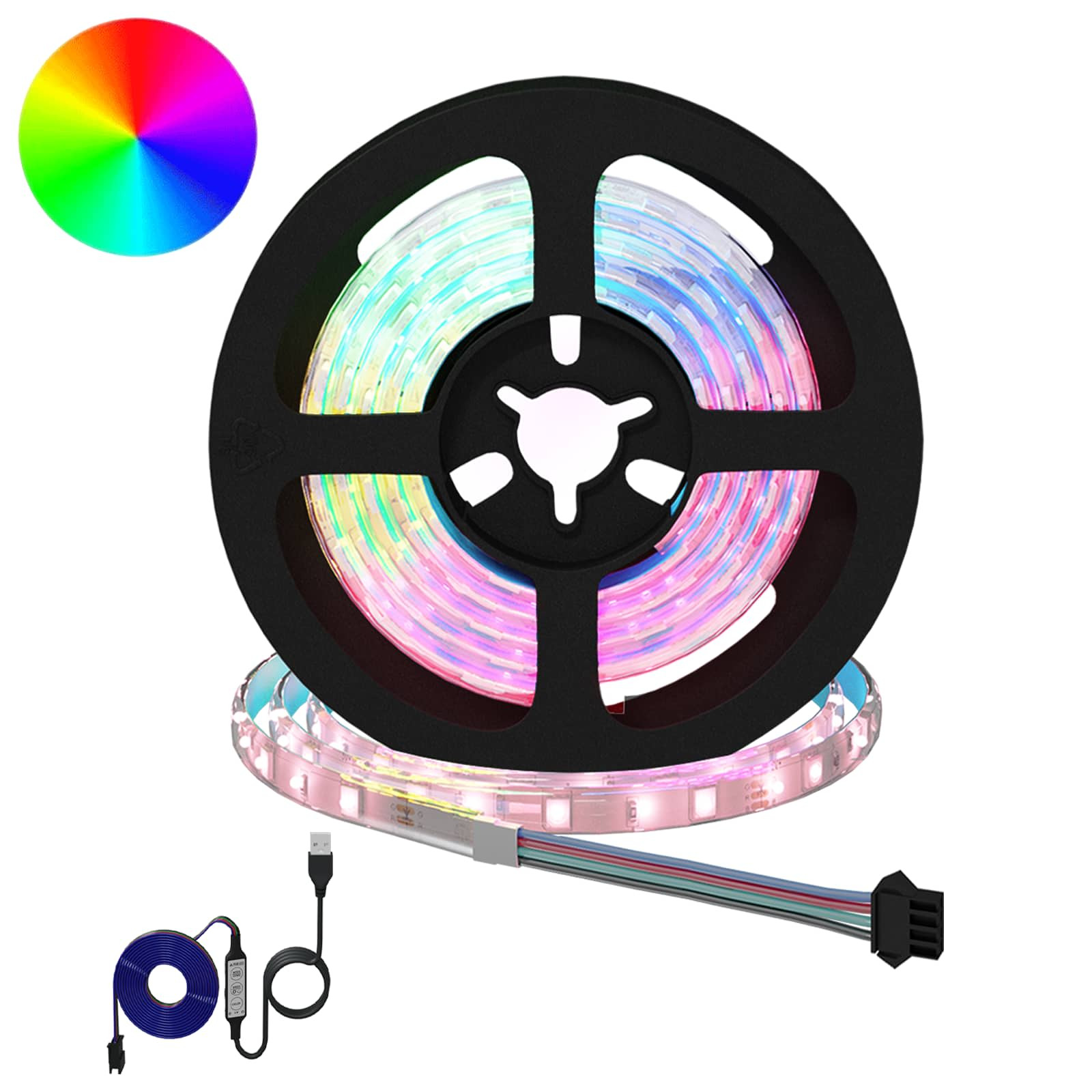 vidaXL LED Streifen 2 pcs Schwarz und Transparent 900 mm