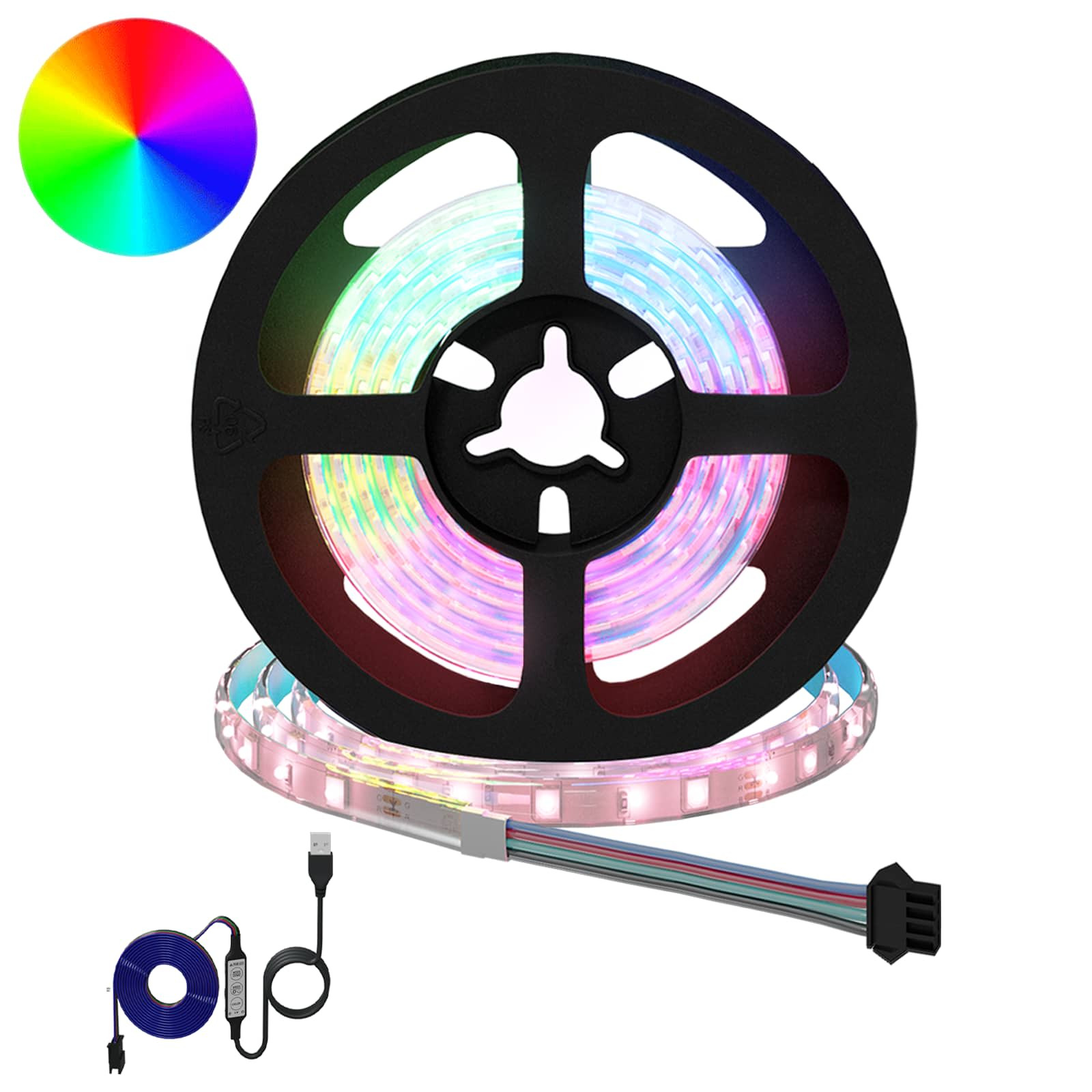 vidaXL LED Streifen 2 pcs Schwarz und Transparent 1200 mm