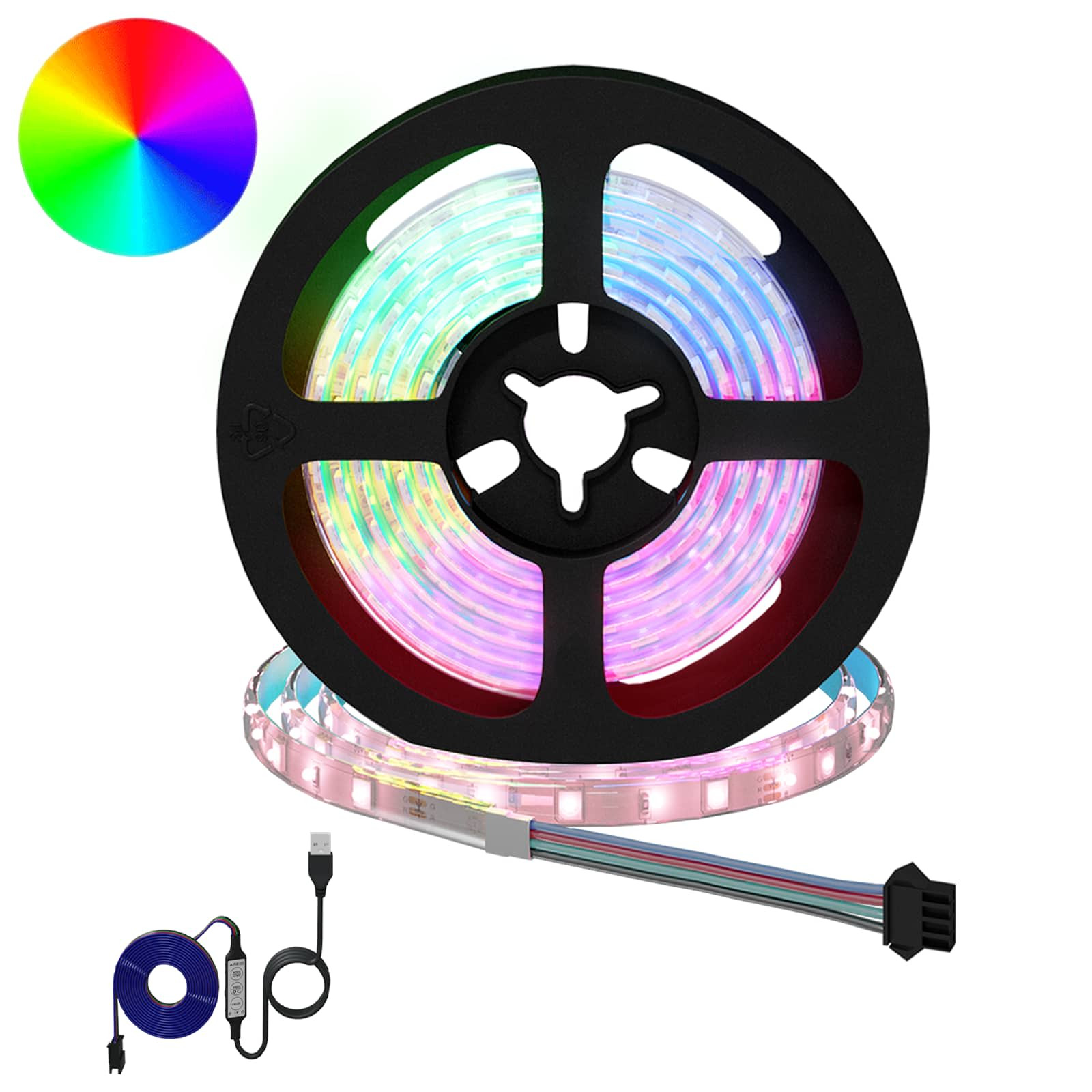 vidaXL LED Streifen 2 pcs Schwarz und Transparent 1300 mm