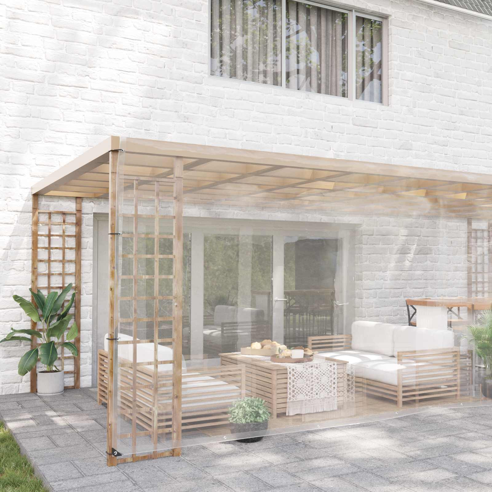 vidaXL Pflanzenabdeckung Transparent 6 x 12 m PVC