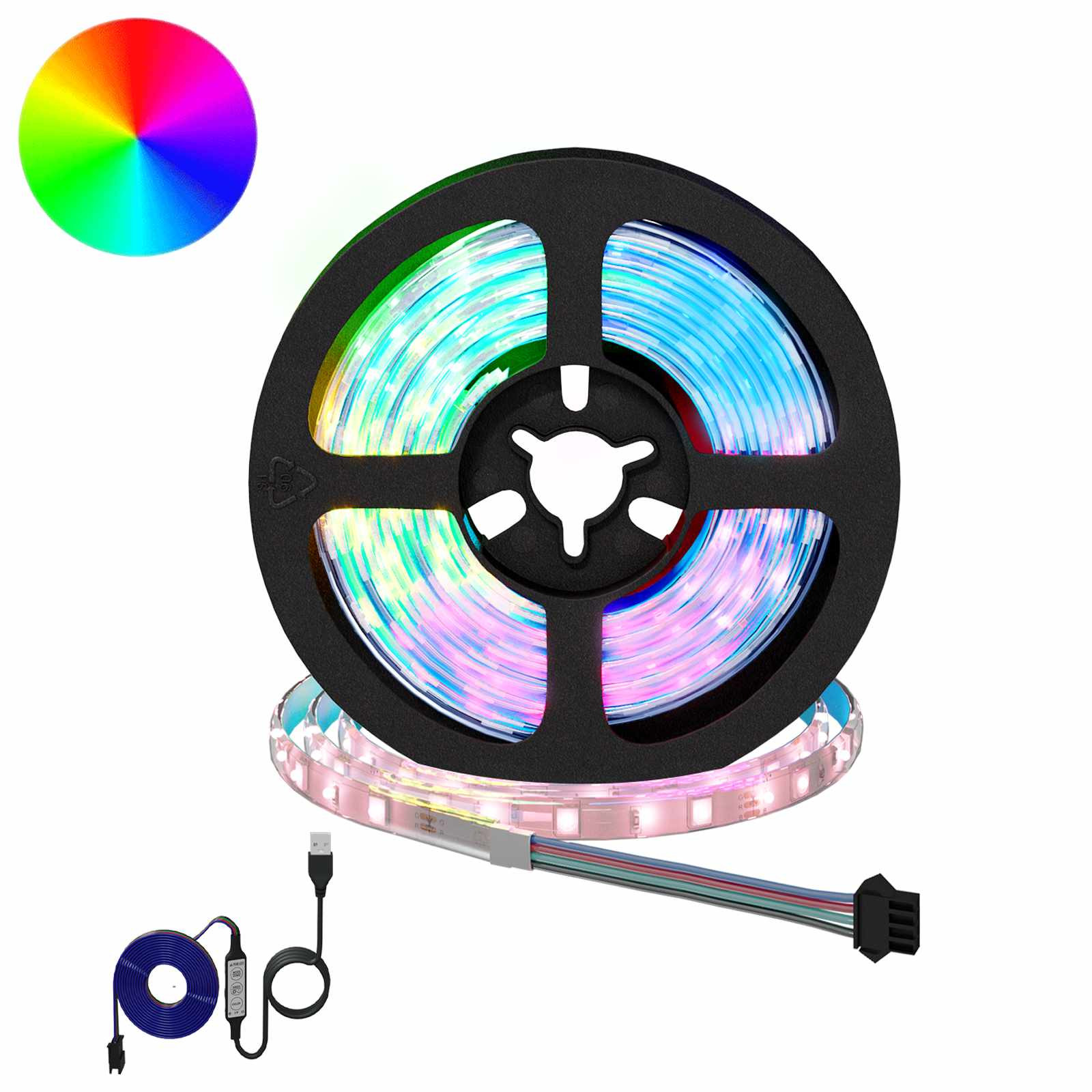 vidaXL LED Streifen 2 pcs Schwarz und Transparent 950 mm