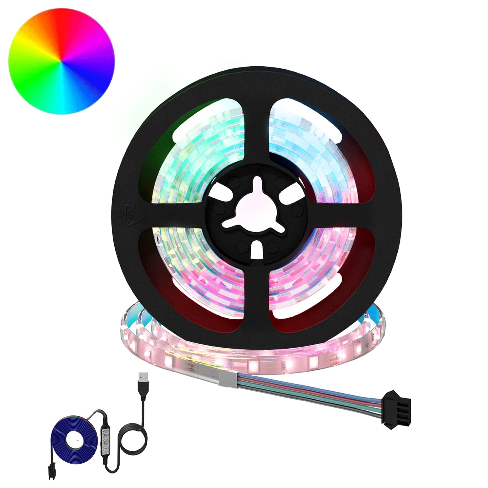 vidaXL LED Streifen 2 pcs Schwarz und Transparent 1000 mm