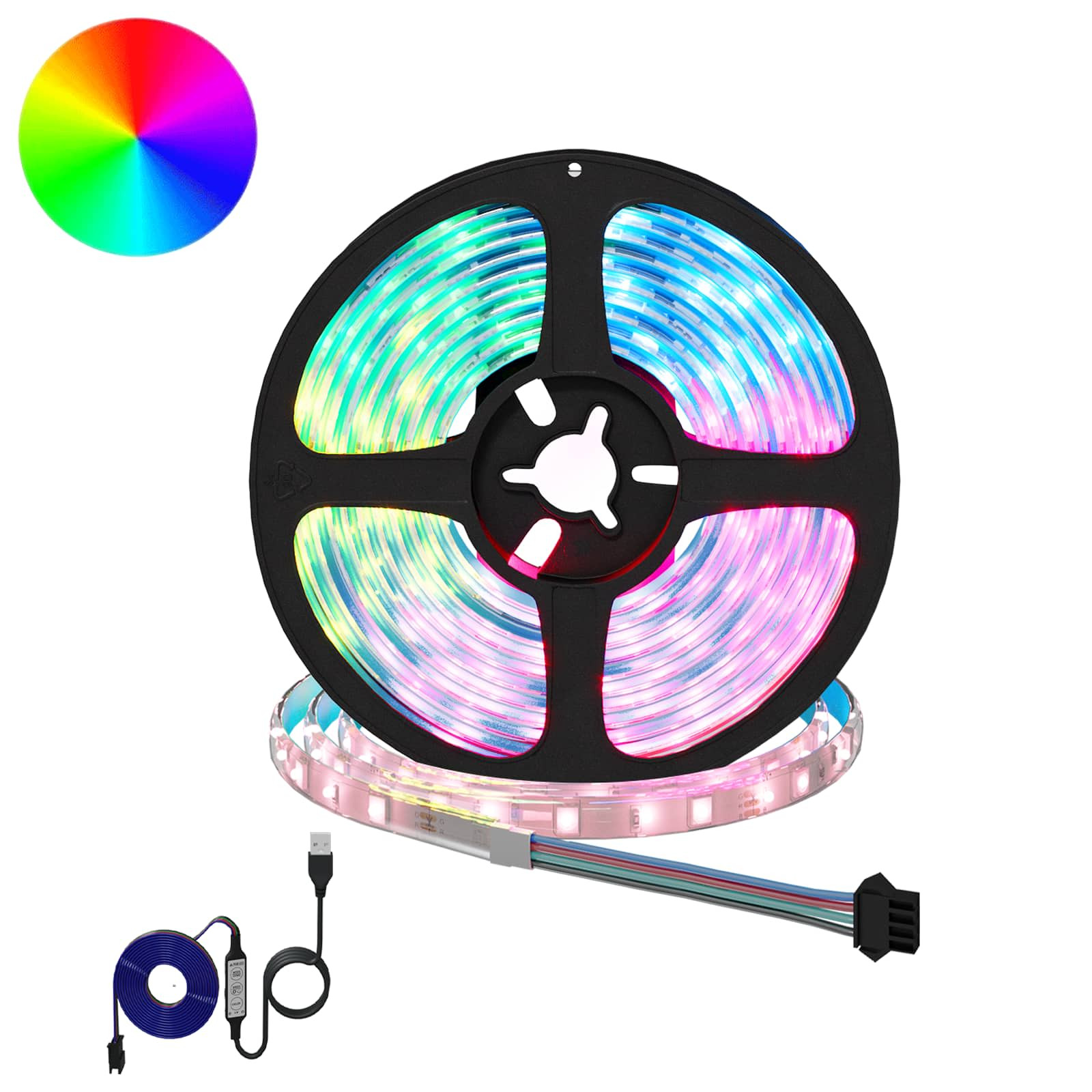 vidaXL LED Streifen 2 pcs Schwarz und Transparent 2500 mm