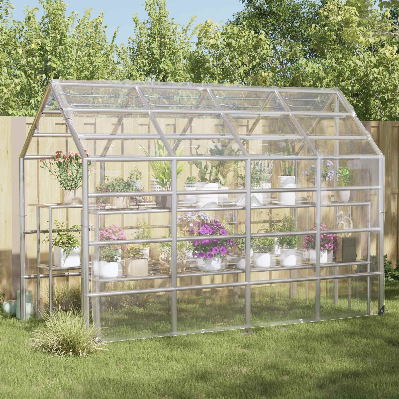vidaXL Pflanzenabdeckung Transparent 5 x 3,5 m PVC