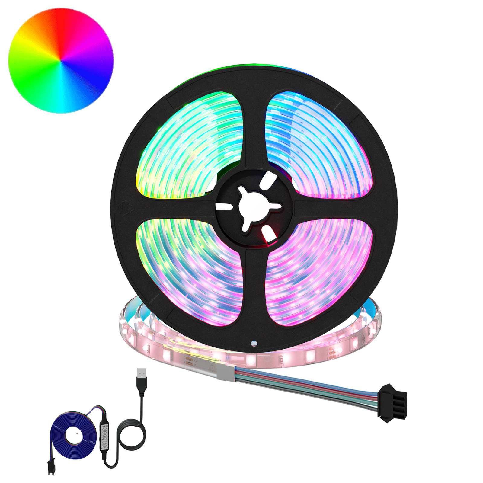 vidaXL LED Streifen 2 pcs Schwarz und Transparent 4700 mm