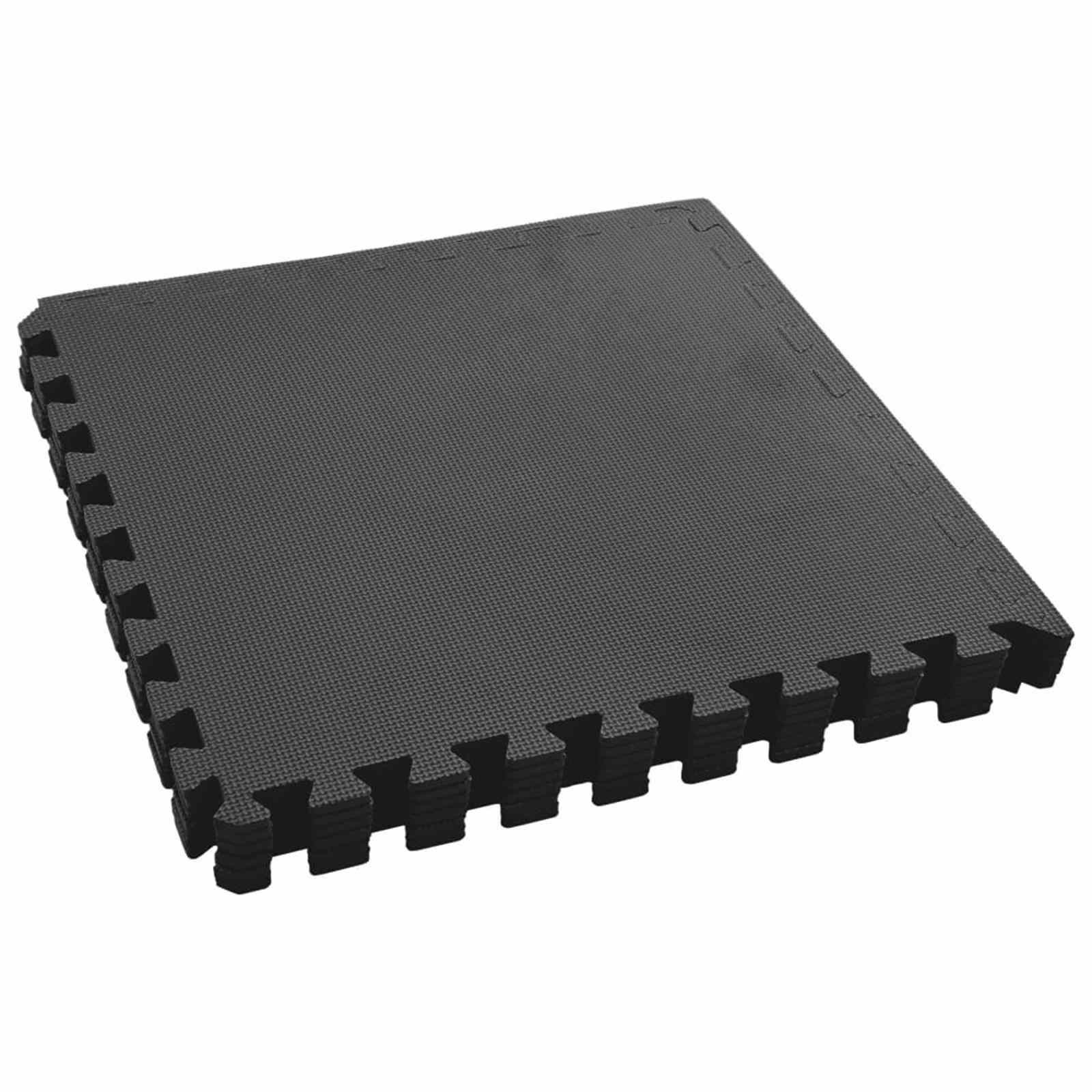 vidaXL Pool Bodenschutzmatte 6 pcs Schwarz 2,16 ㎡ EVA-Schaum