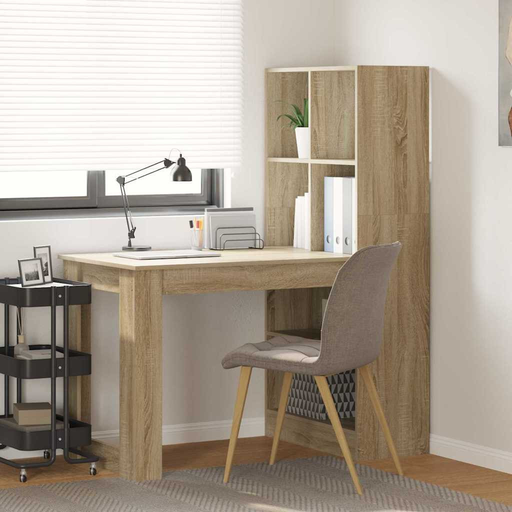 vidaXL Schreibtisch Sonoma-Eiche 122 x 67 x 145 cm Holzwerkstoff