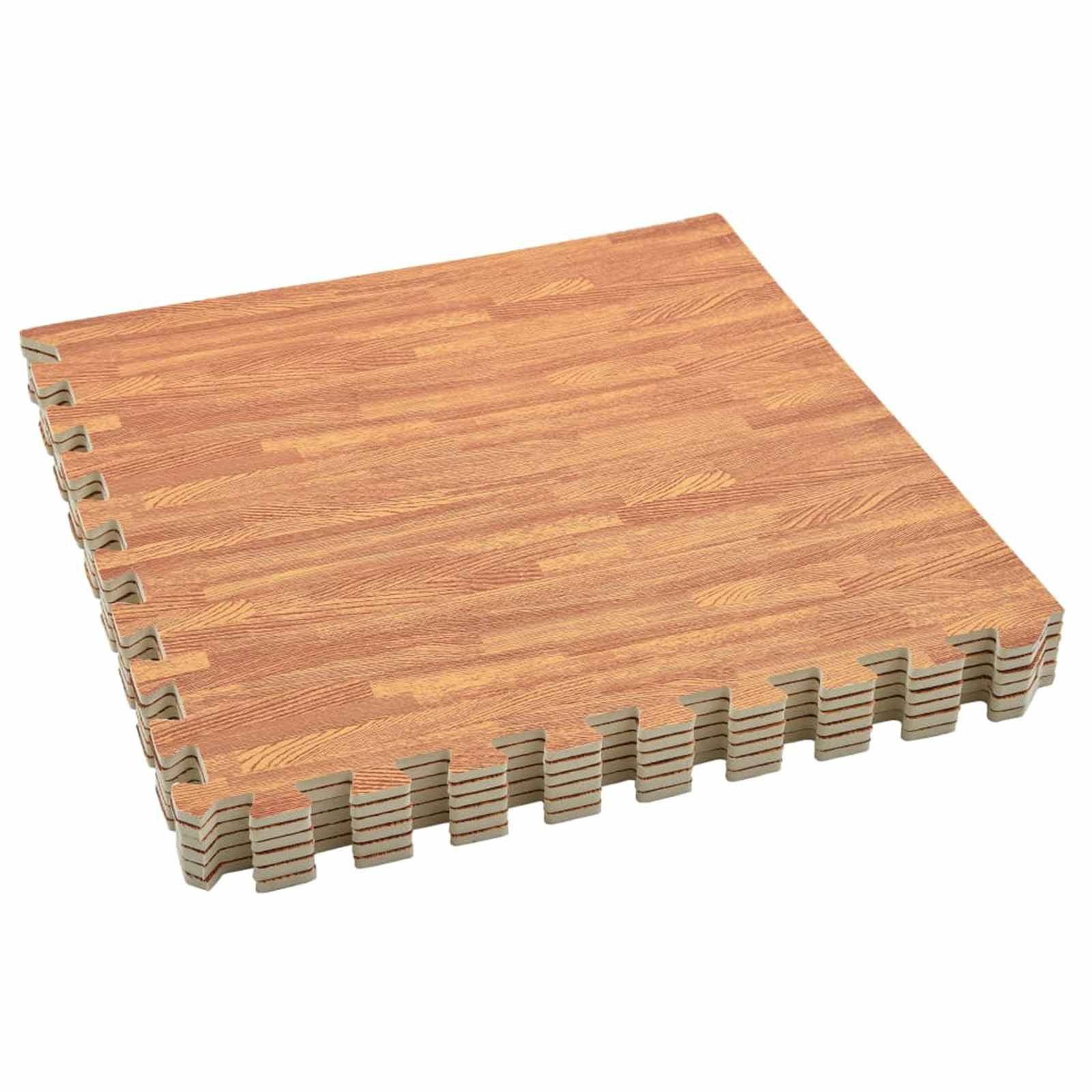 vidaXL Pool Bodenschutzmatte 6 pcs Holz 4,32 ㎡ EVA-Schaum