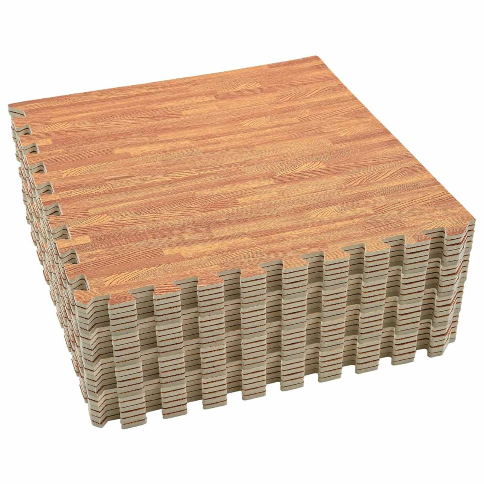 vidaXL Pool Bodenschutzmatte 24 pcs Holz 8,64 ㎡ EVA-Schaum